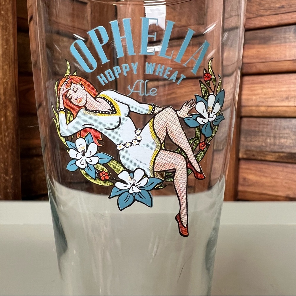 Ophelia Hoppy Wheat Ale Glass - Colorado Breckenridge brewery